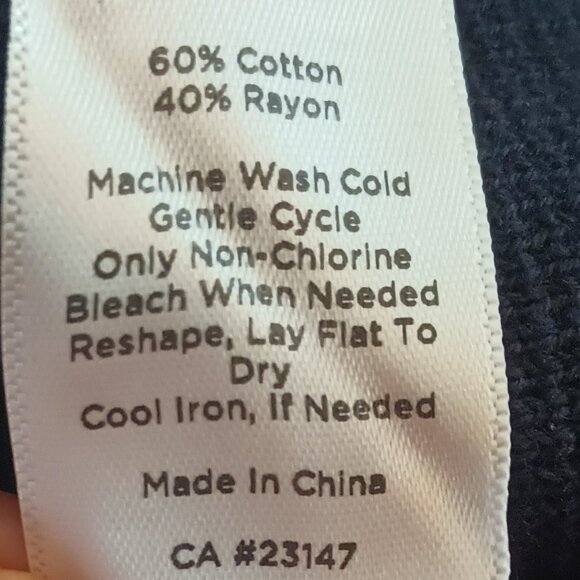 Talbots Navy Nehru Sweater Jacket P with Front Button Pockets Stretch - Picture 8 of 8